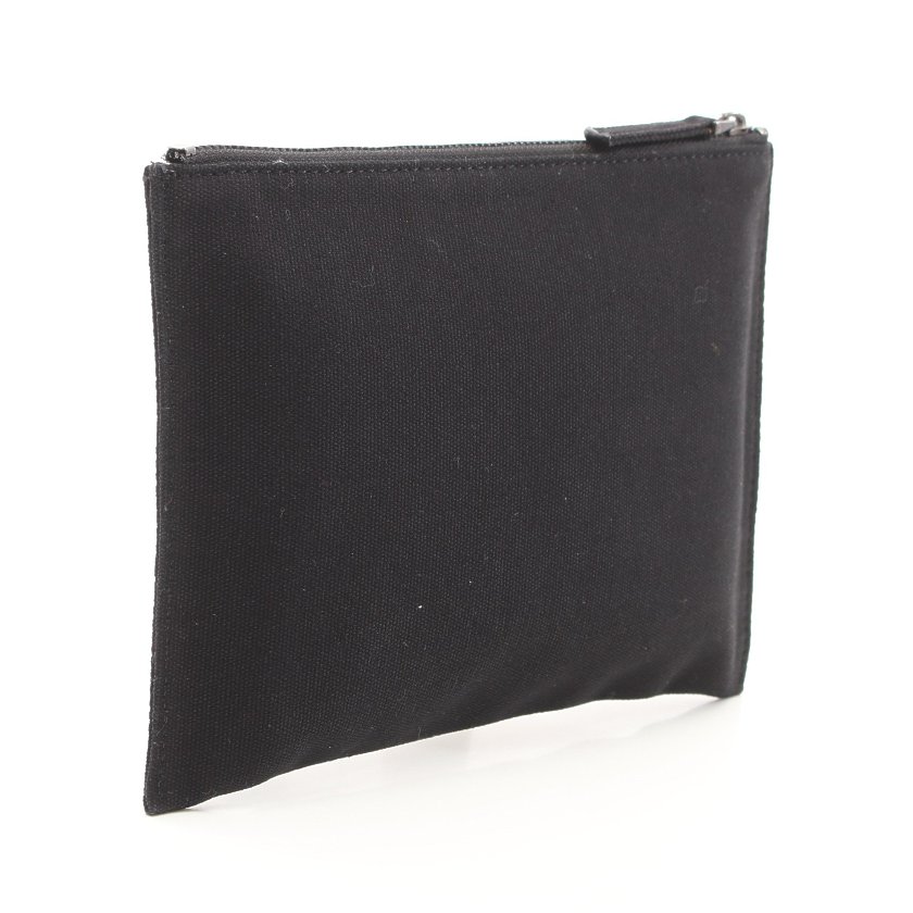 バレンシアガ(BALENCIAGA)ポーチ|クラッチバッグ|キャンバス|レザー|黒|白|ハイブランド・ブランド専門の中古通販サイト(623802)