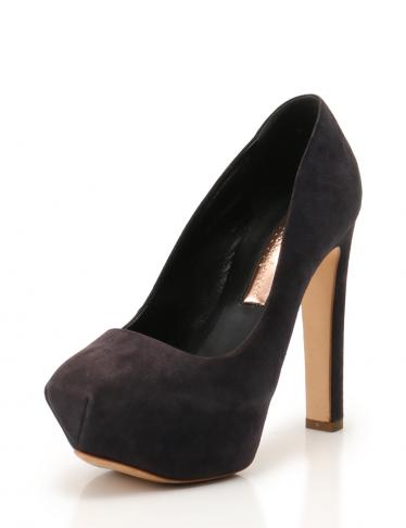 Rupert Sanderson・シューズ・ヒールパンプス スエード ネイビー