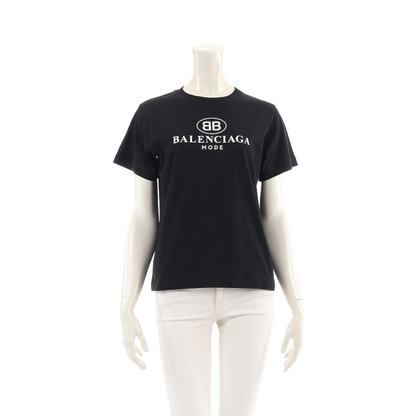 【BALENCIAGA】BBロゴ 半そでTシャツ 新品 BALENCIAGA BB ロゴ Tシャツ ホワイト semi fit