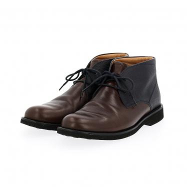 トッズ Tod S チャッカブーツ レザー ダークブラウン ダークネイビー ハイブランド ブランド専門の中古通販サイト