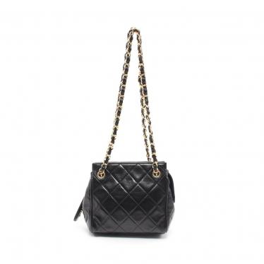 シャネル Chanel マトラッセ チェーンショルダーバッグ ラムスキン 黒 ゴールド金具 ハイブランド ブランド専門の中古通販サイト