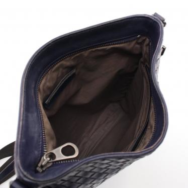 ボッテガヴェネタ(BOTTEGA VENETA)イントレチャート|ショルダーバッグ|レザー|ネイビー|ハイブランド・ブランド専門の中古通販サイト(627822)