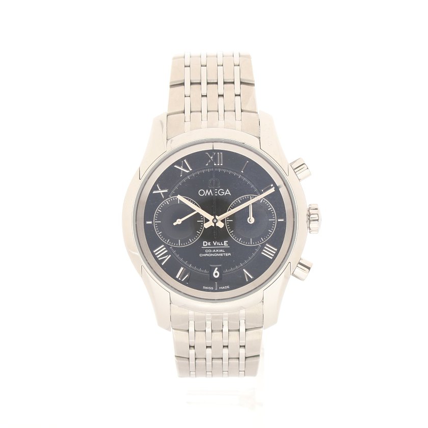 オメガ Omega De Ville Co Axial Chronometer デヴィル コーアクシャル クロノグラフ メンズ 腕時計 自動巻き Ss シルバー 黒文字盤 ハイブランド ブランド専門の中古通販サイト 630595