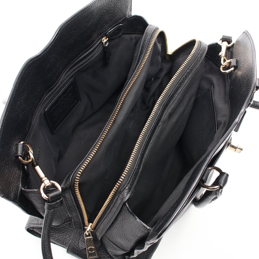 コーチ(COACH)マーサー|サッチェル|30|ハンドバッグ|レザー|黒|ターンロック|2WAY|ハイブランド・ブランド専門の中古通販サイト(626874)
