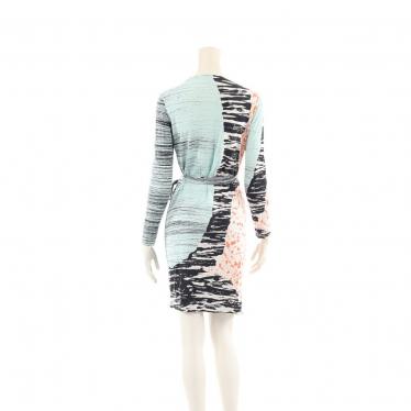 ダイアンフォンファステンバーグ Diane Von Furstenberg Valencia ラップワンピース 総柄 シルク 黒 マルチカラー ハイブランド ブランド専門の中古通販サイト 6267