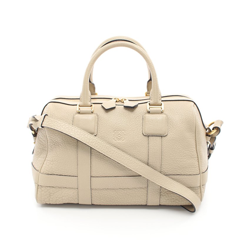 LOEWE
PASEO パセオ ミニボストンバッグ ハンドバッグ レザー カーキベージュ 2WAY