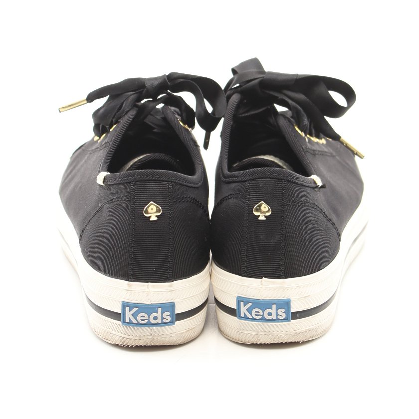 ケイトスペード Kate Spade Kate Spade Keds Triple Kick スニーカー キャンバス 黒 サテンリボン ハイブランド ブランド専門の中古通販サイト