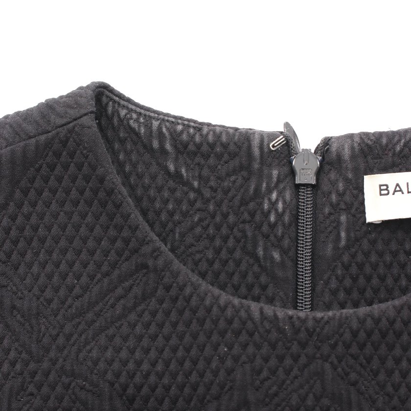 バレンシアガ Balenciaga ワンピース ノースリーブ 黒 ジャガード ハイブランド ブランド専門の中古通販サイト