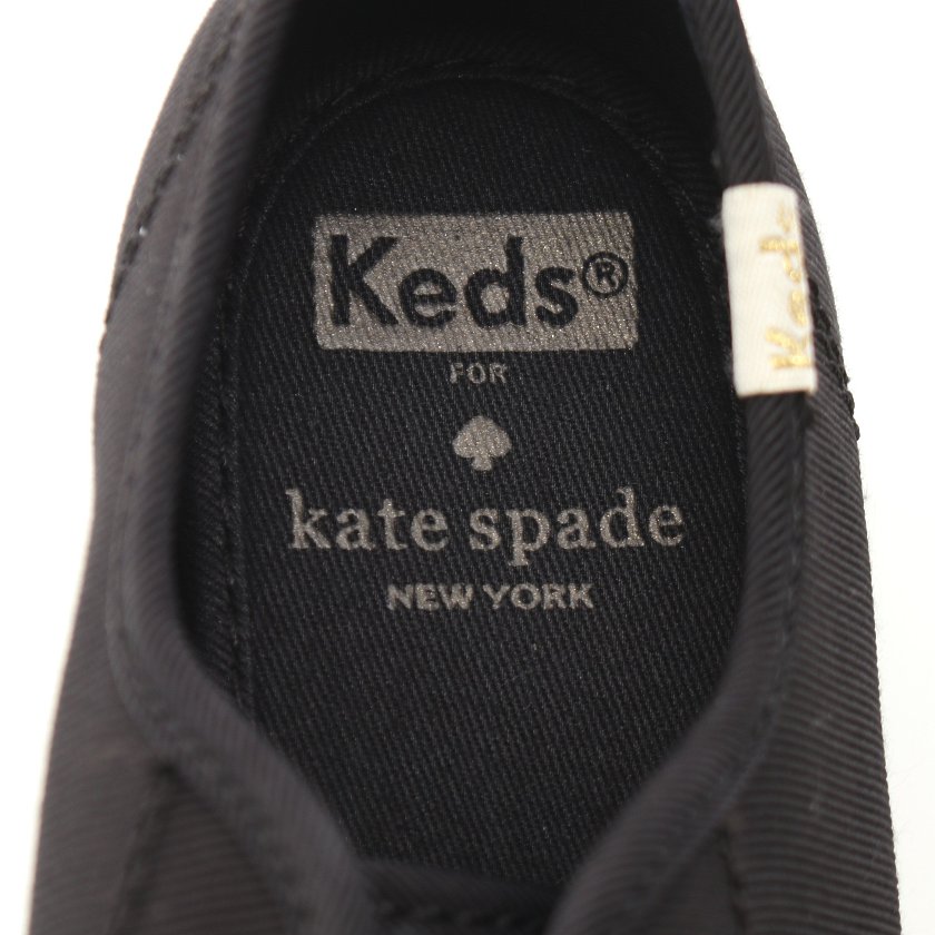 ケイトスペード Kate Spade Kate Spade Keds Triple Kick スニーカー キャンバス 黒 サテンリボン ハイブランド ブランド専門の中古通販サイト