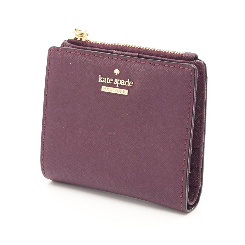 ケイトスペード Kate Spade キャメロンストリート アデリン 二つ折り財布 レザー ダークパープル ハイブランド ブランド専門の中古通販サイト