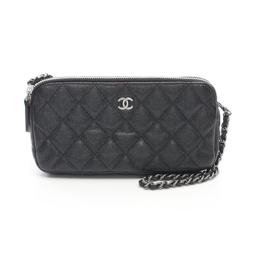 シャネル(CHANEL)マトラッセ|チェーンウォレット|キャビアスキン|黒|シルバー金具|ハイブランド・ブランド専門の中古通販サイト(634710) シャネル(CHANEL)マトラッセ|チェーンウォレット|キャビアスキン|黒|シルバー金具|ハイブランド・ブランド専門の中古通販サイト(634710)