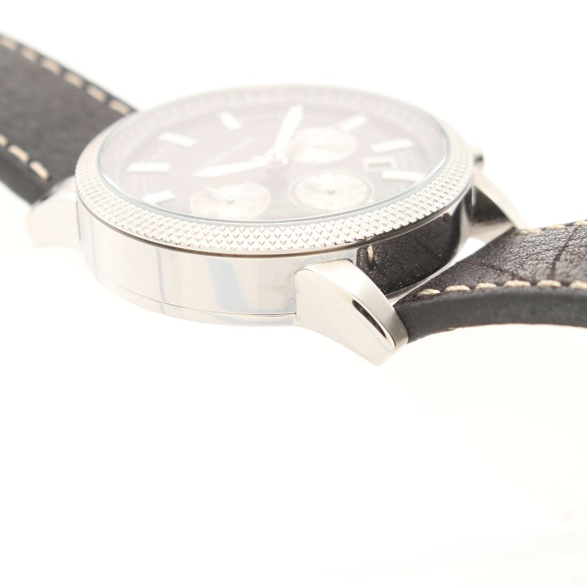 マイケルコース Michael Kors 腕時計 メンズ クオーツ Ss レザー シルバー 黒 ハイブランド ブランド専門の中古通販サイト