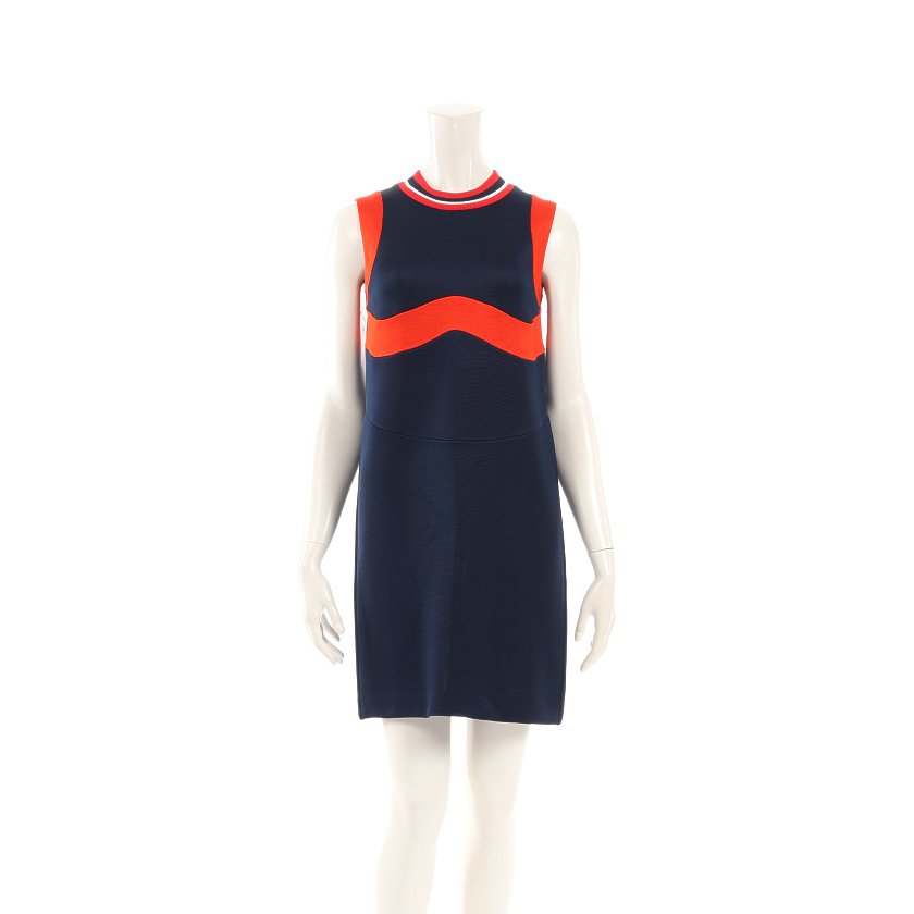 プラダ Prada ワンピース ノースリーブ ネイビー 赤 白 ジャージー ハイブランド ブランド専門の中古通販サイト 6376 プラダ Prada ワンピース ノースリーブ ネイビー 赤 白 ジャージー ハイブランド ブランド専門の中古通販サイト 6376