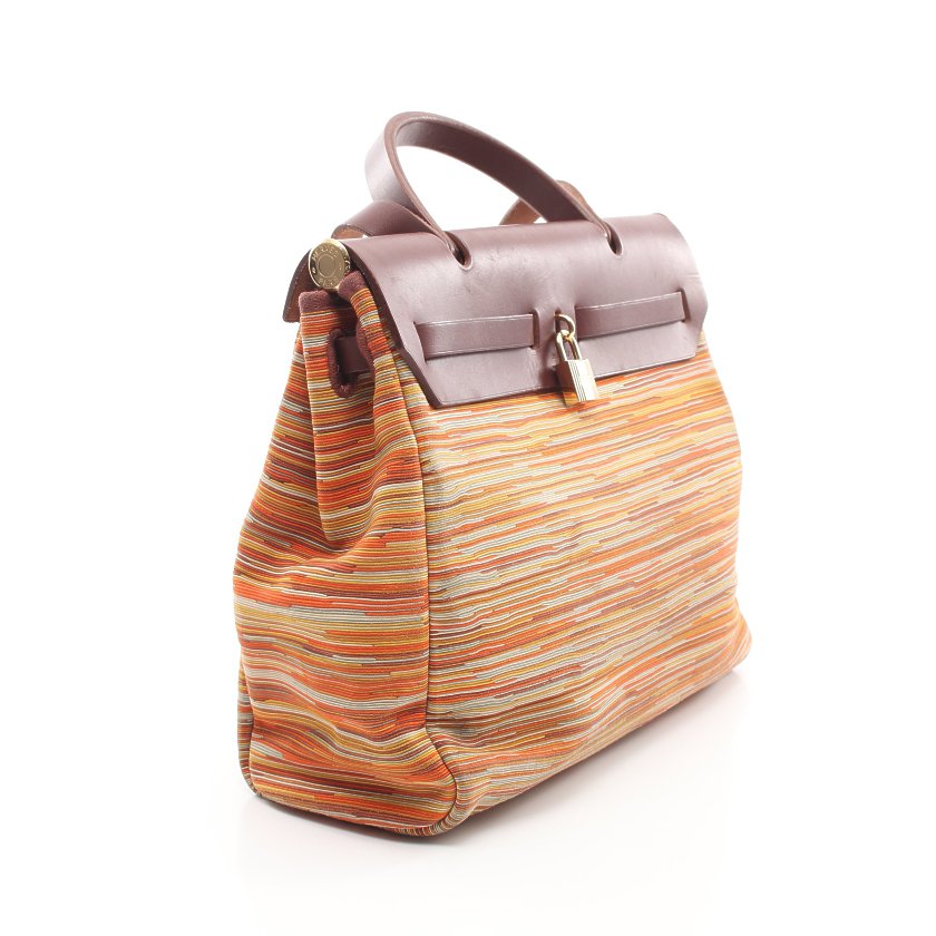 エルメス(HERMES)エールバッグPM|ハンドバッグ|ヴィブラート|レザー|茶色|マルチカラー|2WAY|ゴールド金具|□F刻印|ハイブランド・ブランド専門の中古通販サイト(637161)