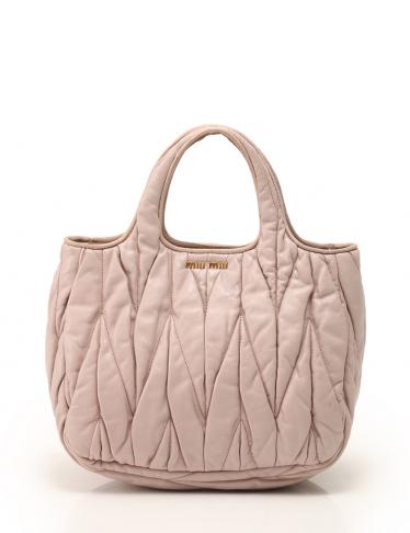 miu miu マテラッセ　2way バッグ　ライトピンク MIUMIU ミュウミュウ マテラッセ 2WAY ハンドバッグ カーフ