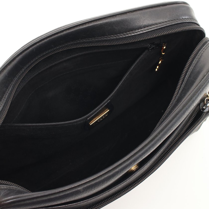 グッチ(GUCCI)オールドグッチ|ショルダーバッグ|レザー|黒|ハイブランド・ブランド専門の中古通販サイト(638012)