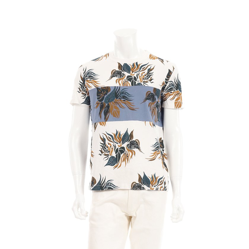 ルイヴィトン Louis Vuitton Tシャツ カットソー ボタニカル柄 白 グレーブルー マルチカラー ハイブランド ブランド専門の中古通販サイト