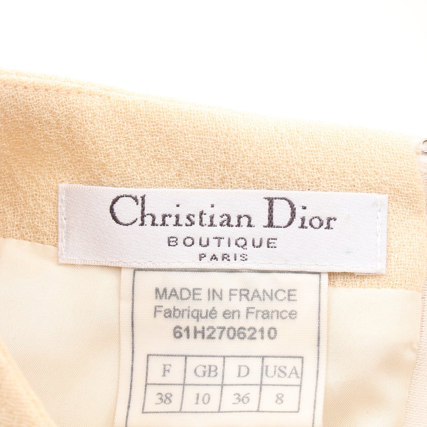 クリスチャンディオール Christian Dior Boutique ワンピース ウール ベージュ ハイブランド ブランド専門の中古通販サイト