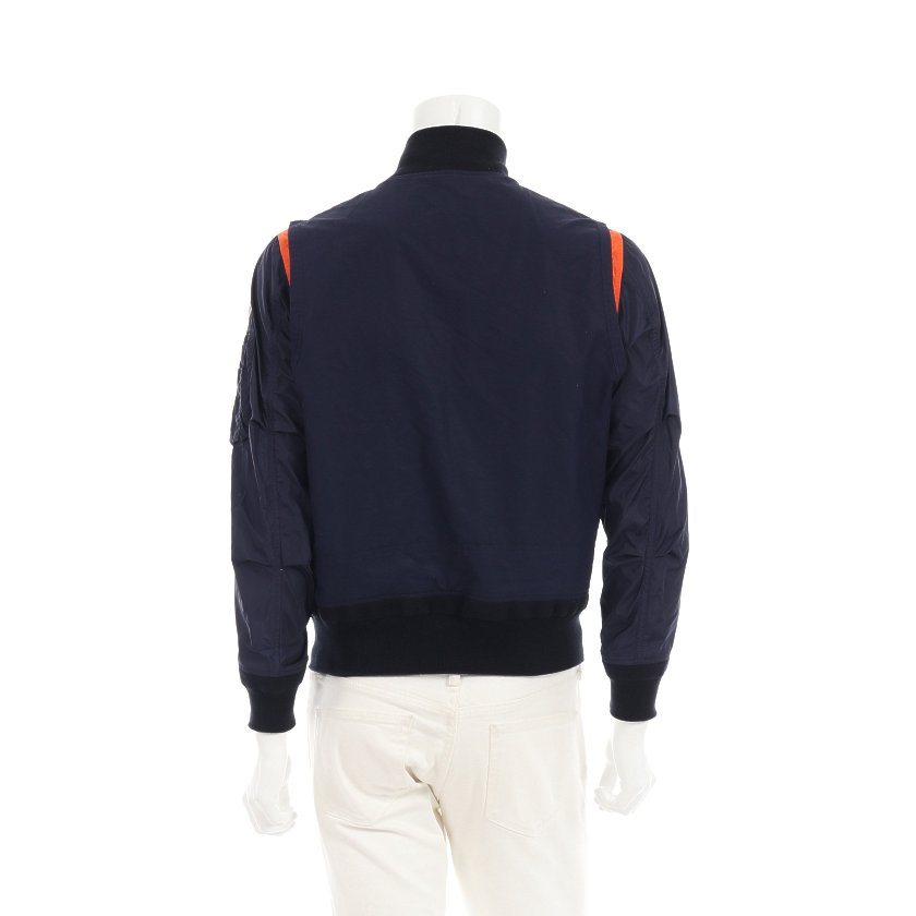 モンクレール Moncler Montussan ミリタリージャケット コットン シルク ネイビー ハイブランド ブランド専門の中古通販サイト