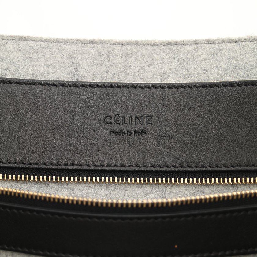 セリーヌ(CELINE)|トートバッグ|フェルト|レザー|グレー|ハイブランド・ブランド専門の中古通販サイト(637332)