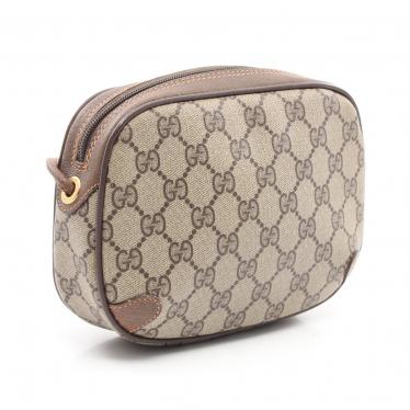 グッチ(GUCCI)オールドグッチ|シェリーライン|GGプラス|ショルダーバッグ|PVC|レザー|ベージュ|マルチカラー|ハイブランド・ブランド専門の中古通販サイト(638292)