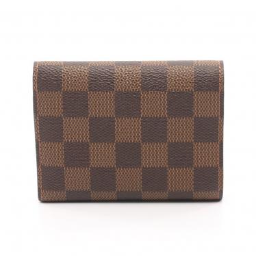 ルイヴィトン(LOUIS VUITTON)ポルトフォイユ|ヴィクトリーヌ|ダミエエベヌ|三つ折り財布|PVC|ライトブラウン|ブラウン|ピンク|ローズバレリーヌ|ハイブランド・ブランド専門の中古通販サイト(643076)