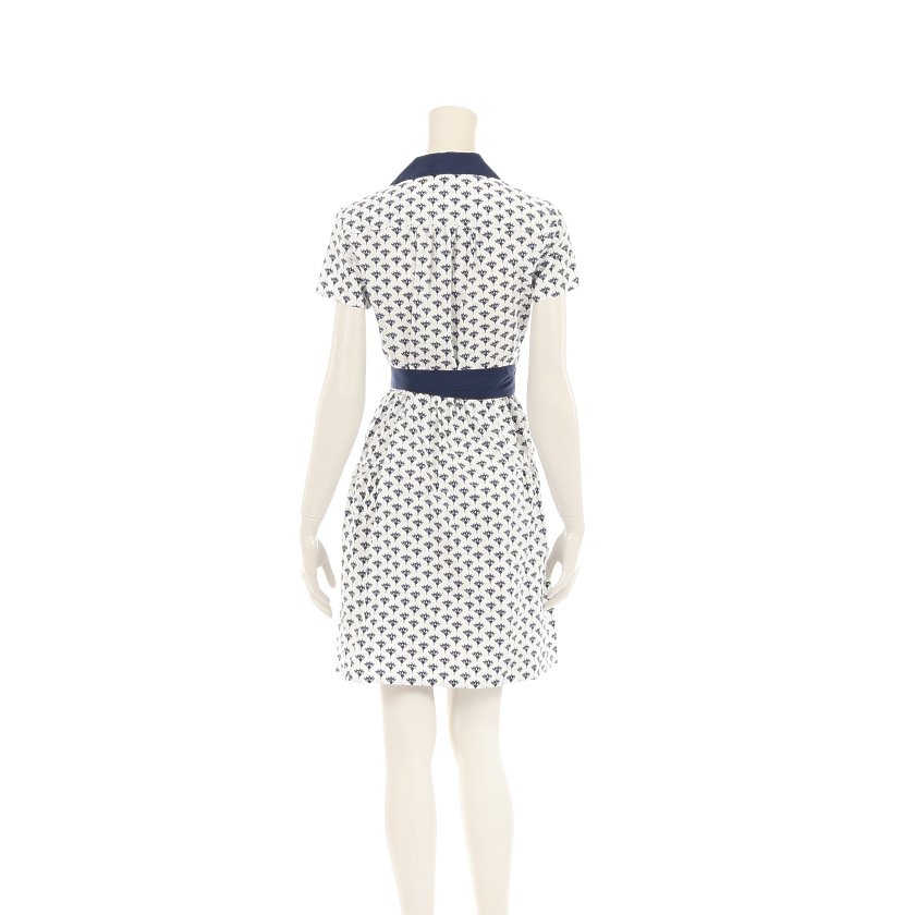 ダイアンフォンファステンバーグ Diane Von Furstenberg Kaley Two ラップワンピース 総柄 ネイビー ホワイト ハイブランド ブランド専門の中古通販サイト