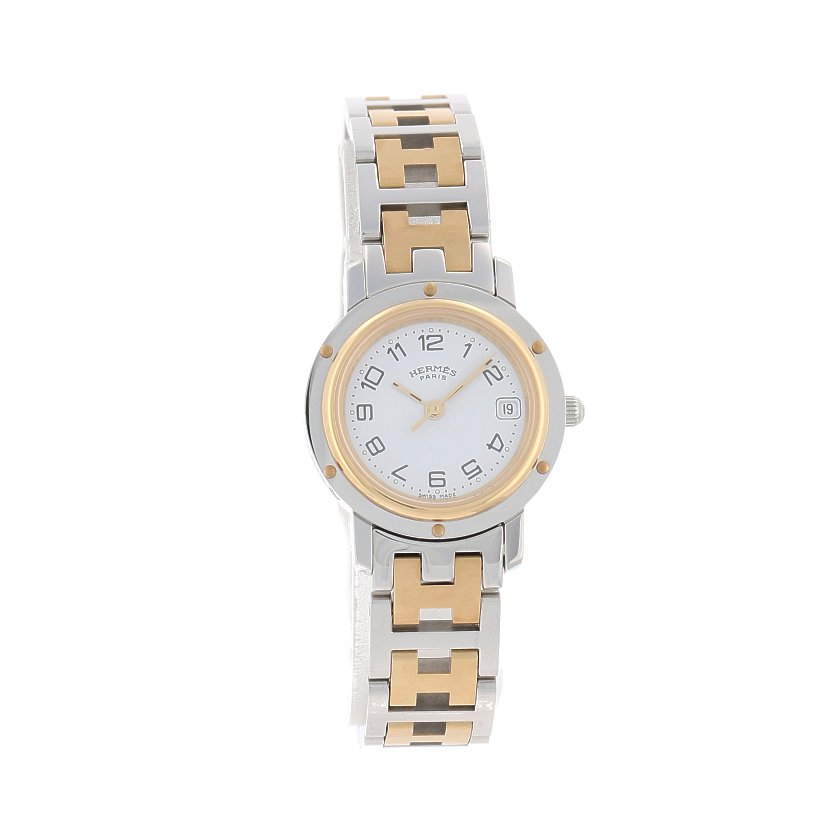 エルメス Hermes クリッパー レディース 腕時計 クオーツ Ss Gp シルバー ゴールド 白 文字盤 ハイブランド ブランド専門の中古通販サイト