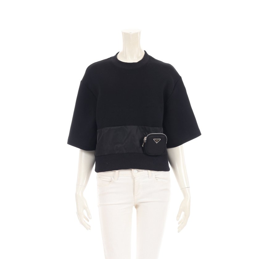 プラダ(PRADA)テクニカル|コットン|フリース|Tシャツ|ブラック ...
