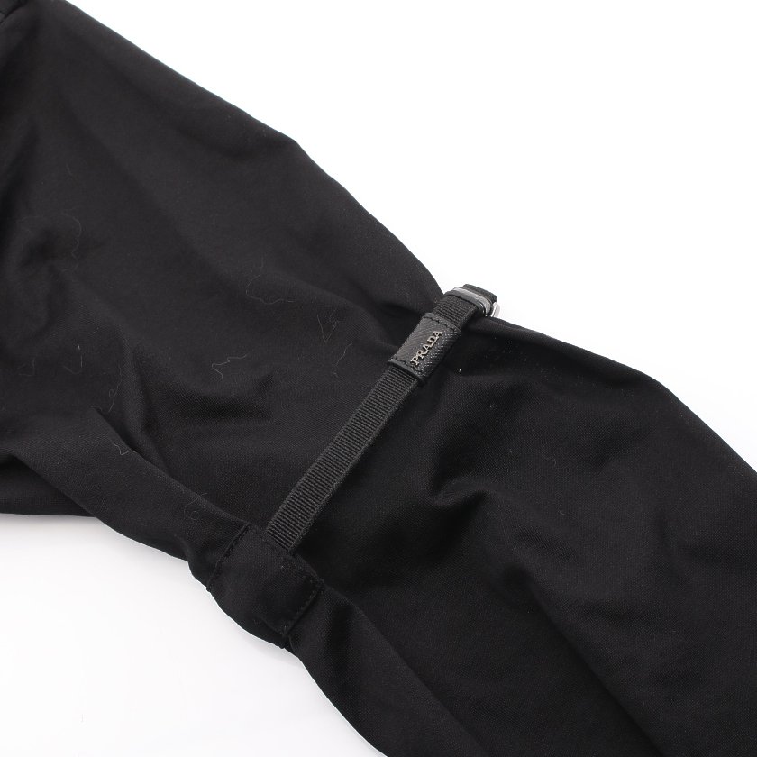 プラダ(PRADA)ジャージー|Tシャツ|長袖|カットソー|ブラック|切替|三角プレート|Re-Nylon|ハイブランド・ブランド専門の中古通販サイト(646874) プラダ(PRADA)ジャージー|Tシャツ|長袖|カットソー|ブラック|切替|三角プレート|Re-Nylon|ハイブランド・ブランド専門の中古通販サイト(646874)