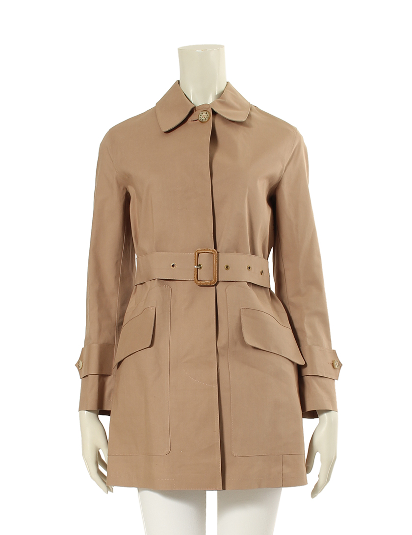マッキントッシュ Mackintosh ベルト付きステンカラーコート 綿 ベージュ ハイブランド ブランド専門の中古通販サイト