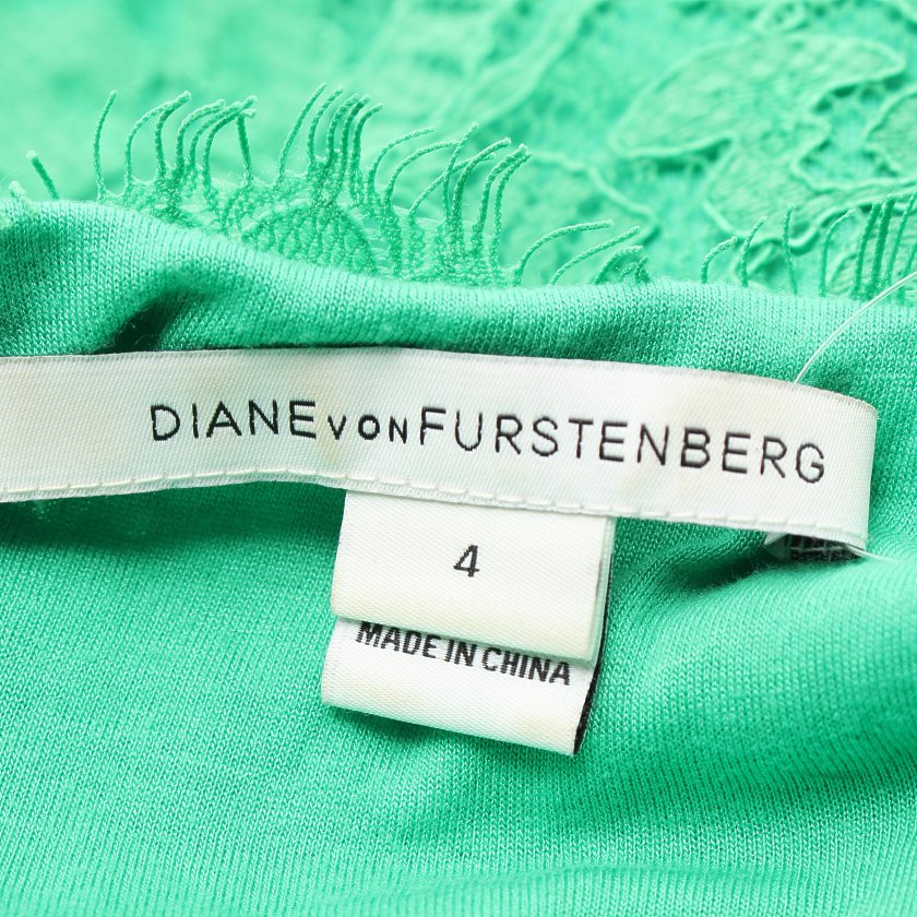 ダイアンフォンファステンバーグ Diane Von Furstenberg Julianna ラップワンピース レーヨン ナイロン グリーン レース ハイブランド ブランド専門の中古通販サイト