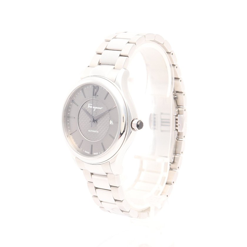 サルヴァトーレフェラガモ Salvatore Ferragamo Ferragamo Time メンズ 腕時計 自動巻き Ss サファイヤクリスタル シルバー グレー文字盤 バックスケルトン ハイブランド ブランド専門の中古通販サイト