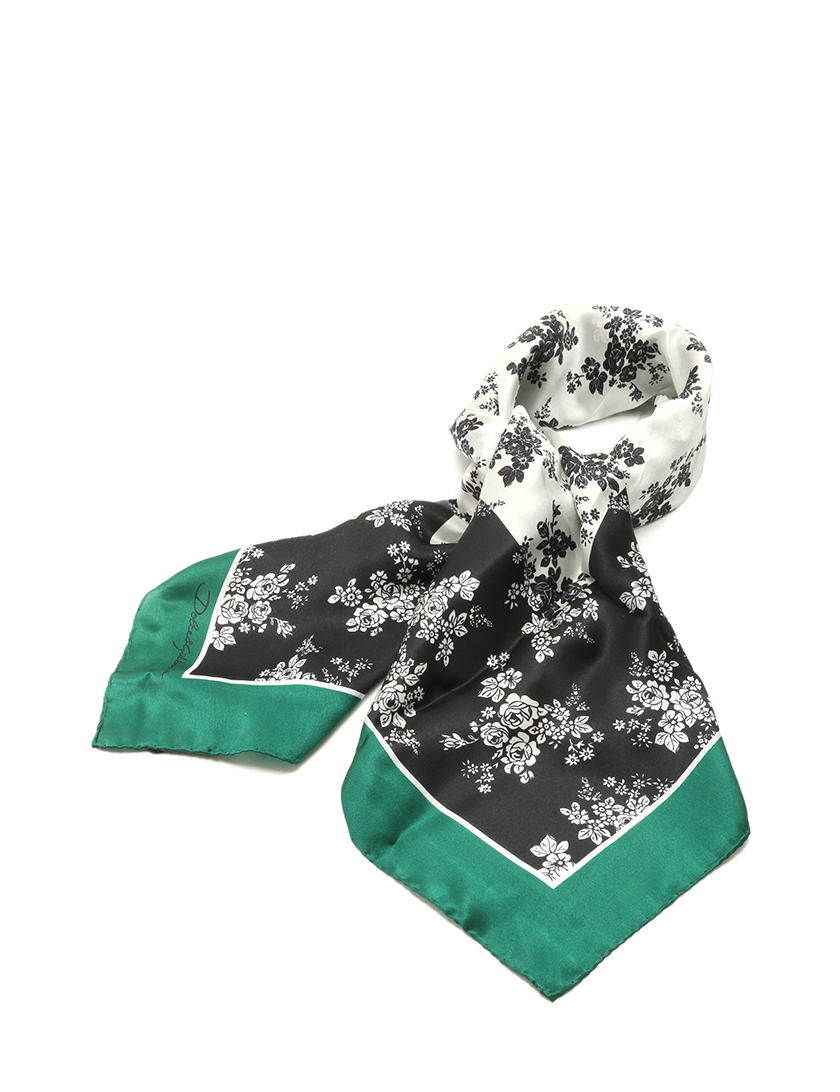 ドルチェアンドガッバーナ Dolce Gabbana シルクスカーフ 黒 緑 ハイブランド ブランド専門の中古通販サイト