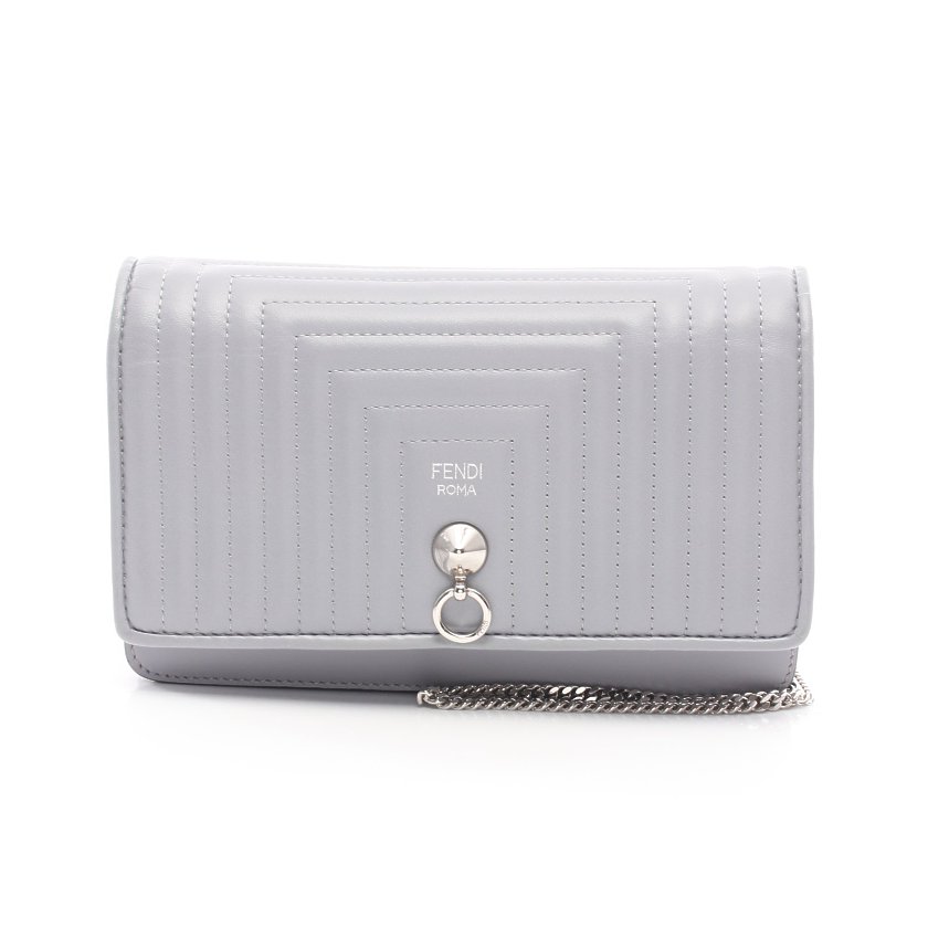 フェンディ(FENDI)ドットコム|チェーンウォレット|レザー|グレー フェンディ(FENDI)ドットコム|チェーンウォレット|レザー|グレー