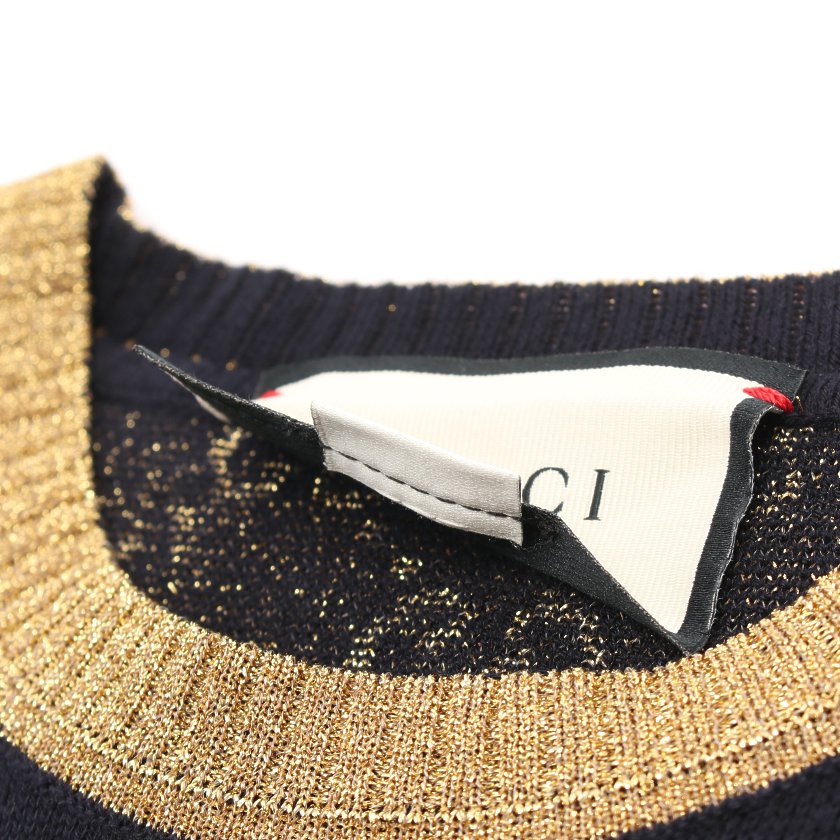 ☆破格値下げ☆ GUCCI コットンラメファブリックトップス ニット 安室 ...