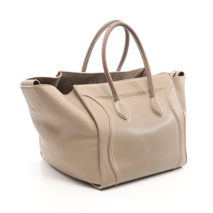 セリーヌ(CELINE)ラゲージ|ファントム|トートバッグ|レザー|ベージュ|ハイブランド・ブランド専門の中古通販サイト(659740)