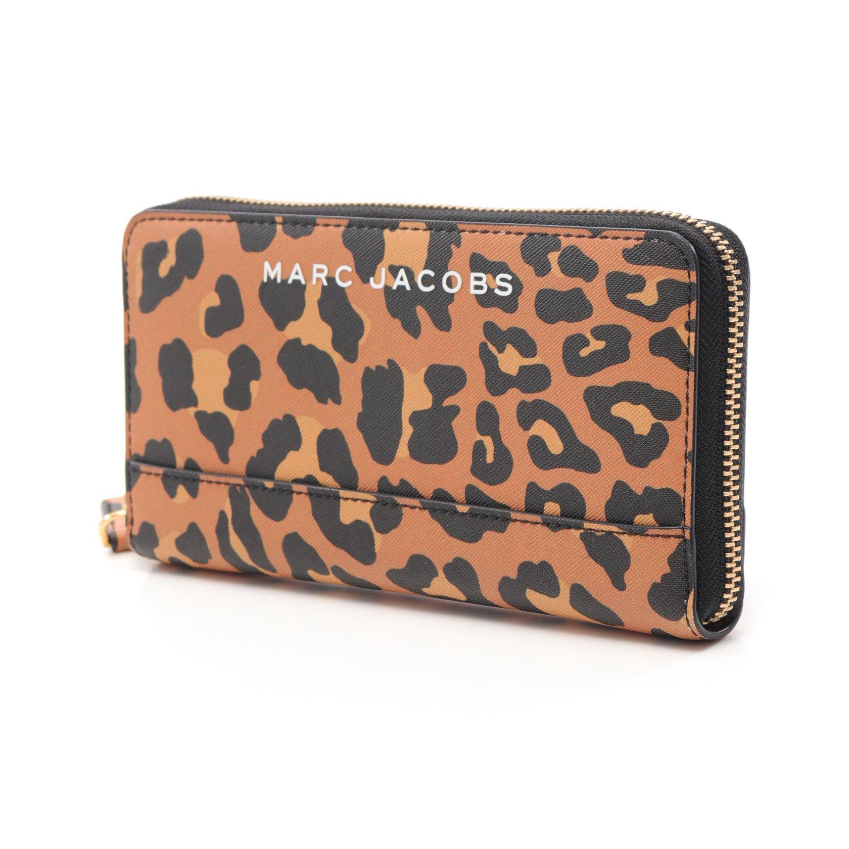 マークジェイコブス(MARC JACOBS)ラウンドファスナー長財布|レオパード柄|PVC|ブラウン|ブラック|ハイブランド・ブランド専門の中古通販サイト(663904)