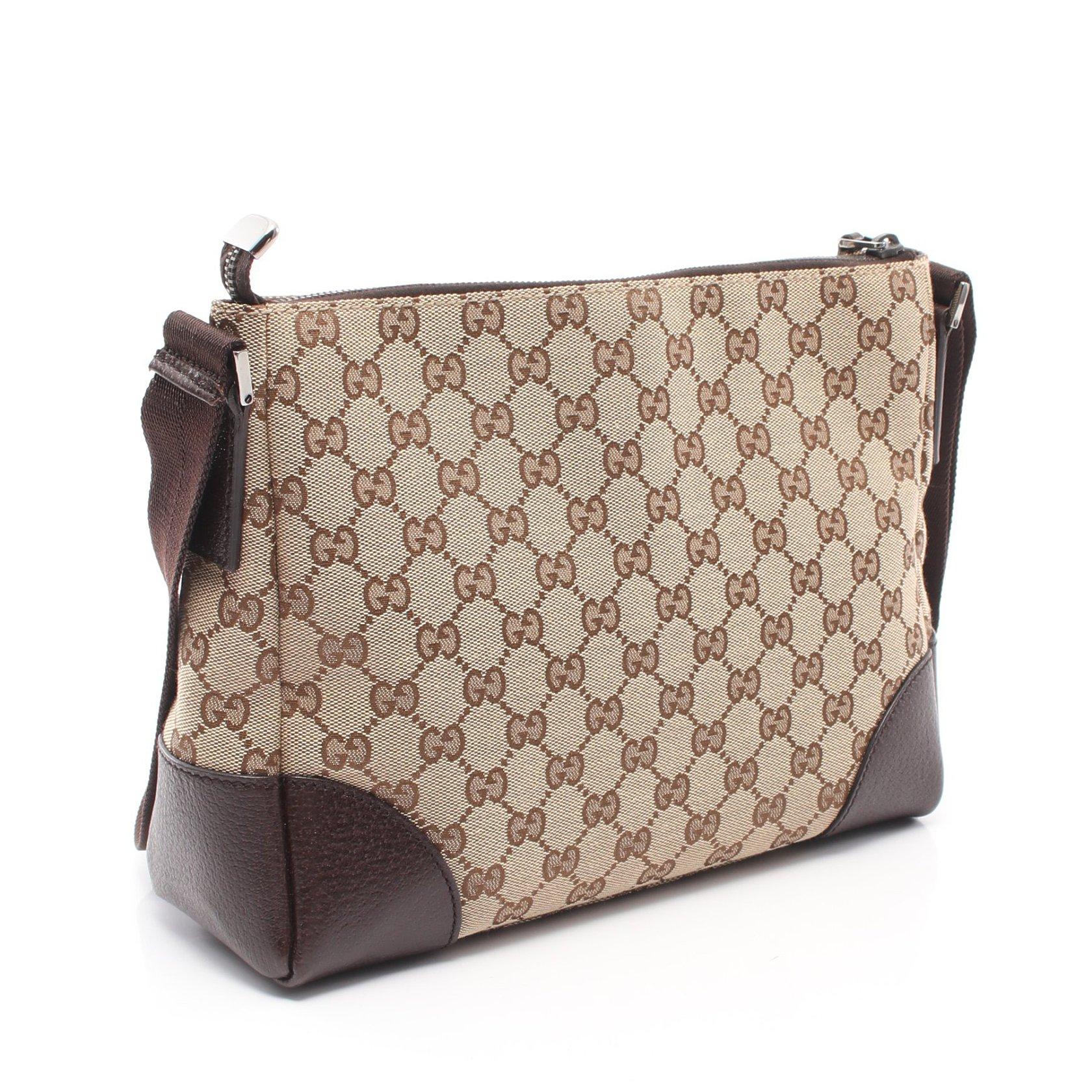 グッチ(GUCCI)GGキャンバス|ショルダーバッグ|キャンバス|レザー