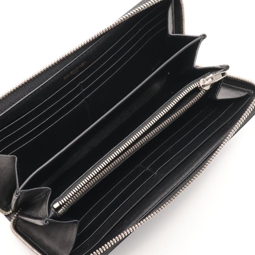 バレンシアガ(BALENCIAGA)|ラウンドファスナー長財布|レザー|ブラック|ハイブランド・ブランド専門の中古通販サイト(663937)