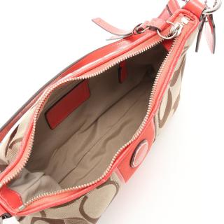 コーチ(COACH)シグネチャー|ショルダーバッグ|キャンバス|レザー|ベージュ|ピンク|ハイブランド・ブランド専門の中古通販サイト(667130)