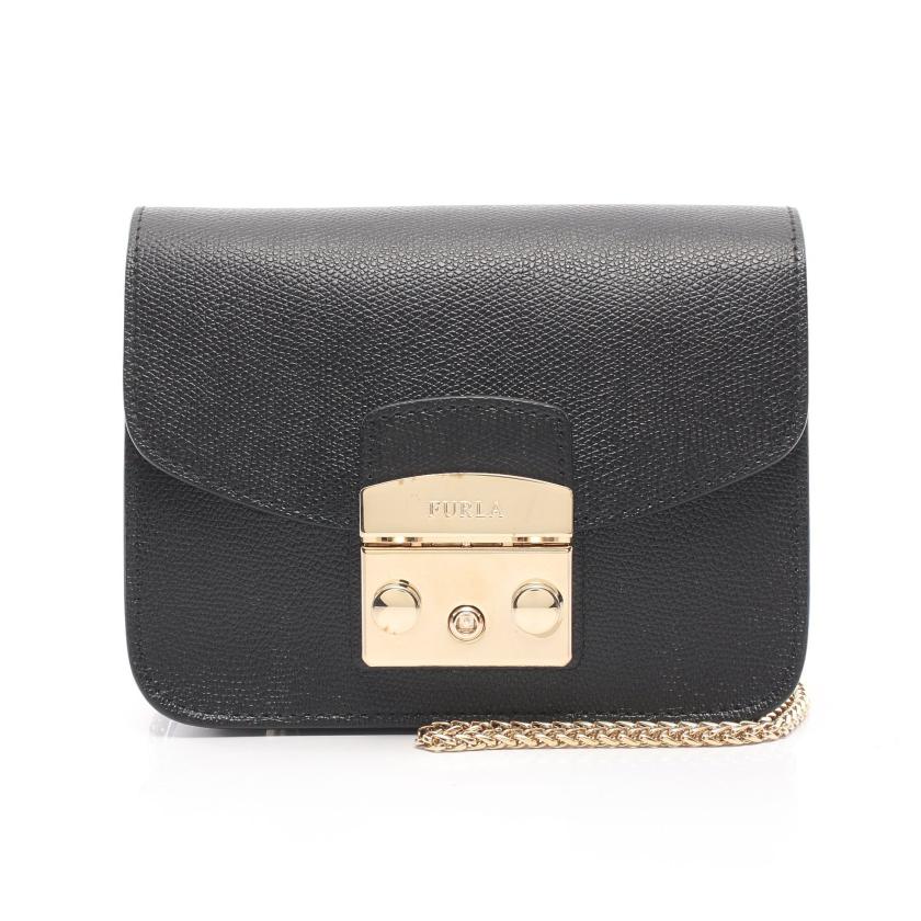 フルラ（FURLA）METROPOLIS｜MINI｜SHOULDER｜メトロポリス｜ミニ｜チェーンショルダーバッグ｜レザー｜ブラック｜ハイ