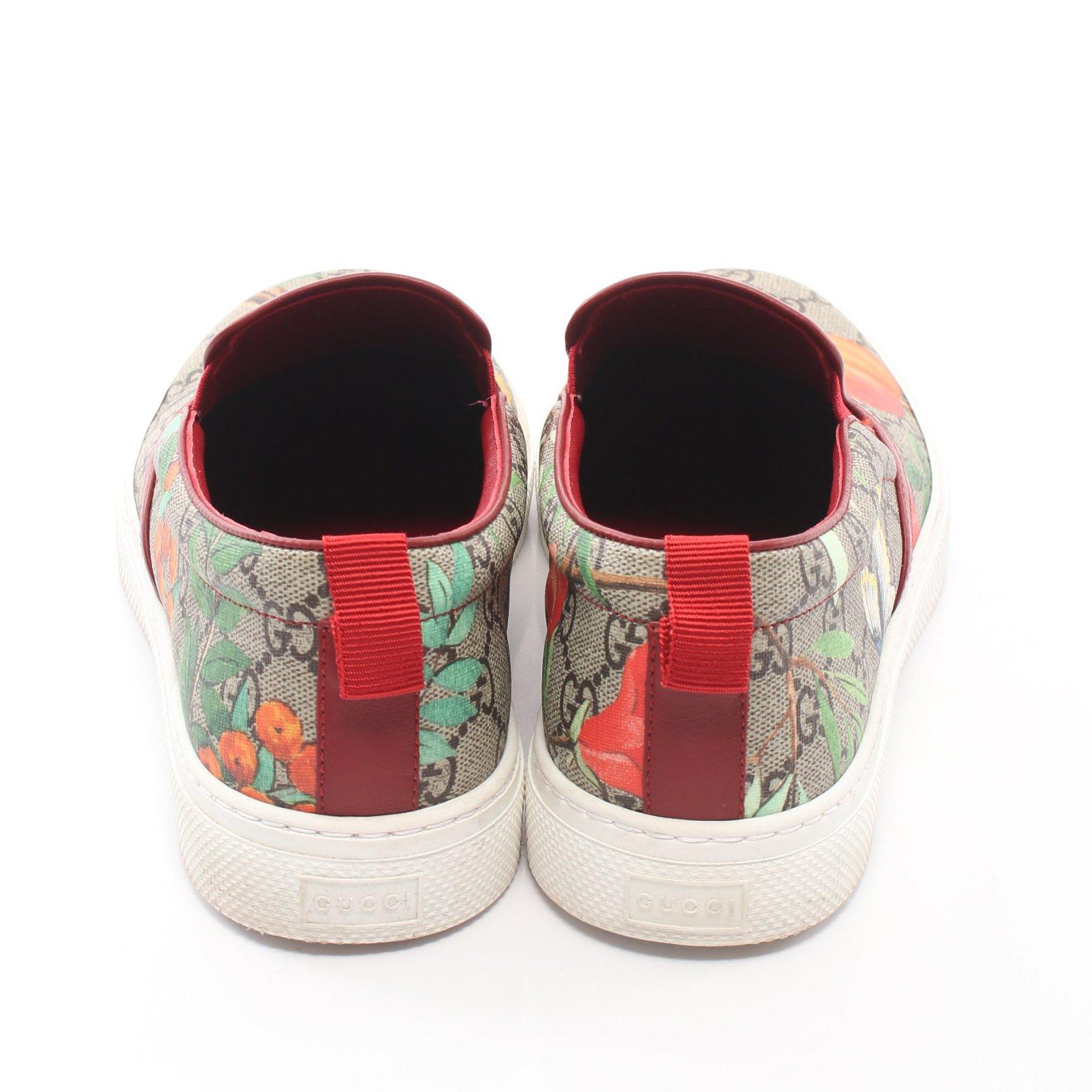 グッチ(GUCCI)ティアン|GGスプリーム|スリッポン|バード|フラワー|PVC|レザー|ベージュ|マルチカラー|ハイブランド・ブランド専門の中古通販サイト(670903) ツをネット通販で購入 スニーカー GGスリッポン GUCCIティアン スニーカー