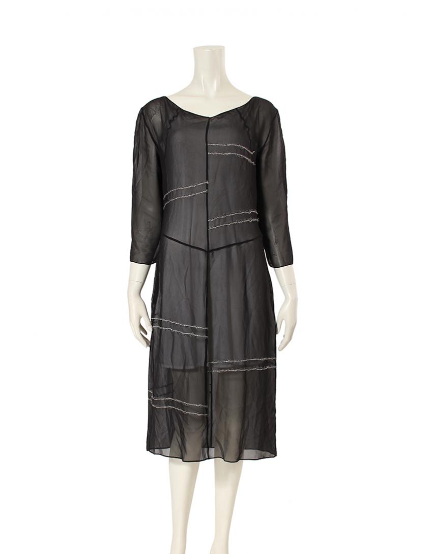 フィロソフィアルベルタフェレッティ Philosophy Di Alberta Ferretti シースルー 刺繍ワンピース 黒 ハイブランド ブランド専門の中古通販サイト 672