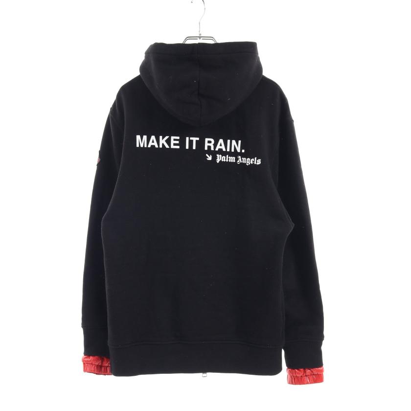 MONCLER・トップス・MONCLER GENIUS 8 PALM ANGELS MAKE IT RAIN ジップアップパーカー ブラック ホワイト レッド