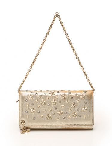 JIMMY CHOO・財布・小物・スタッズ チェーンウォレット ゴールド