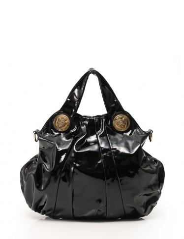 GUCCI・バッグ・ヒステリア ハンドバッグ 2WAY エナメルレザー 黒