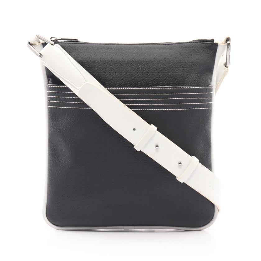 ロエベ(LOEWE)リピート|アナグラム|ショルダーバッグ|PVC|レザー|ブラック|ホワイト|ハイブランド・ブランド専門の中古通販サイト(689078) 日本ショップ ロエベ LOEWE ボストンバッグ ハンドバッグ リピート アナグラム ハンドバッグ