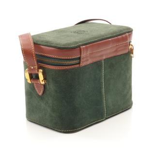 ロエベ(LOEWE)アナグラム|ショルダーバッグ|スエード|レザー|ダークグリーン|ブラウン|ハイブランド・ブランド専門の中古通販サイト(689191)