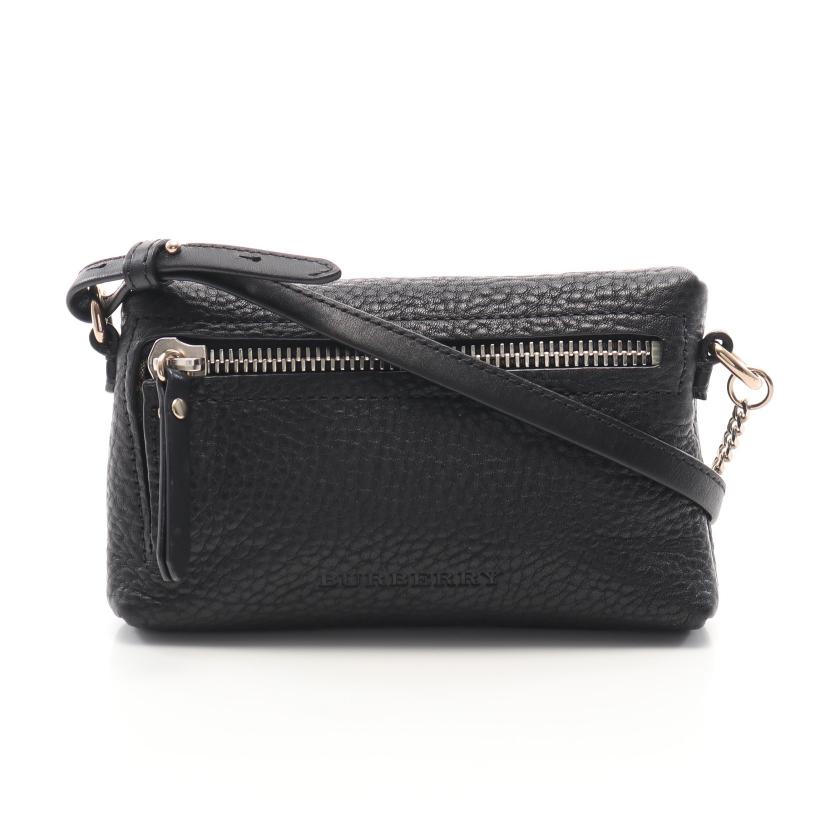 バーバリー(BURBERRY)|ショルダーバッグ|レザー|ブラック|ハイブランド・ブランド専門の中古通販サイト(690606)